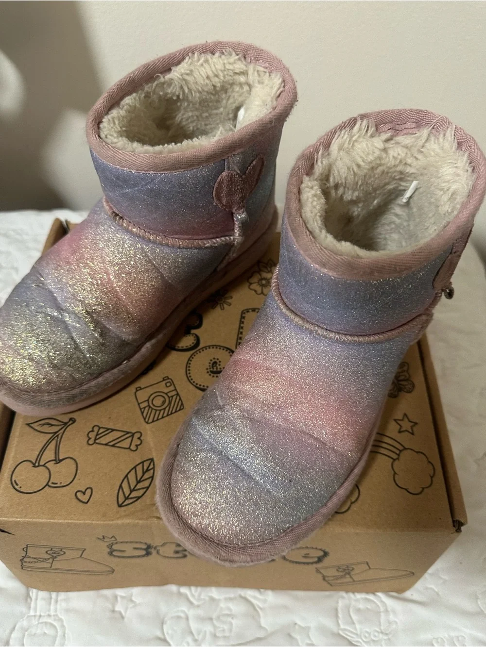Stelle Kids Faux Show Short Suede Boots